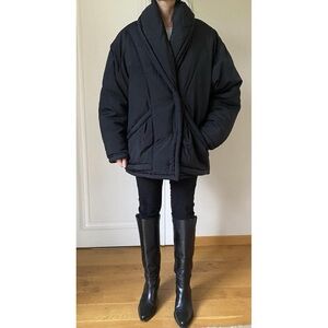 *SOLD* Isabel Marant Black Boreal Shell Puffer Coat Size 42, US 10, Large
